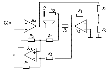 Current output amplifier using bridging